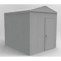 Storage Shed: 640 cu ft, 96 in x 120 in x 110 in, Gray, Assembled (MPN ES810F)
