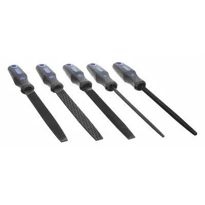 WESTWARD File Set: Includes Handle, 5 Pieces, Bastard Cut, Pouch, 30PA62 - General Purpose File Sets