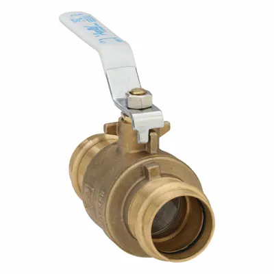 APOLLO Manual Two-Way Ball Valve: 1 1/4 in, Brass, Straight, Press x Press - Brass Ball Valves