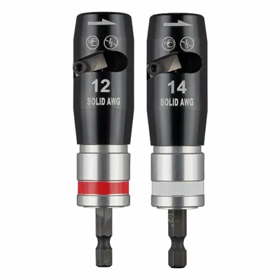 MILWAUKEE Wire Stripper Set: Wire Stripper, Impact Drivers, Impact Rated - Impact Driver Attachments