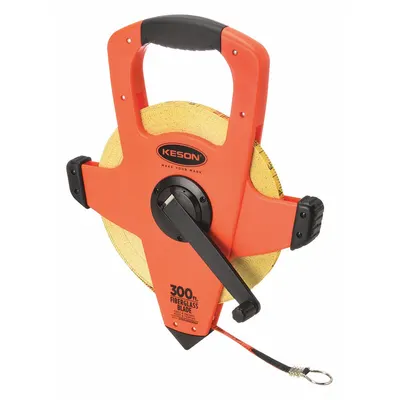 KESON Long Tape Measure: Assisted, OTRS1810300E, SAE/Engineers Scale, 300 ft - Open-Reel Long Tape Measures