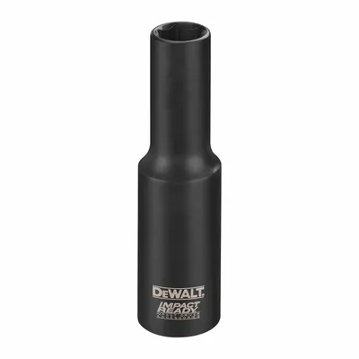 DEWALT Impact Socket: 1/2 in Drive Size, SAE, 1 1/8 in Socket Size, 6-Point, Std - 1/2" Drive Impact Sockets