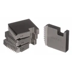This replacement pipe die is constructed from aluminum and steel, designed for cutting NPT threads on 1-1/4 in pipe. It is intended for use with manual and handheld power threaders, suitable for plumbing and piping applications where right-hand threads are required.