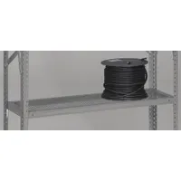 TENNSCO Shelf: 36 in Overall Wd, 24 in Overall Dp, Ventilated Shelf, 22 ga, Medium Gray (MPN PQ2-3624P)