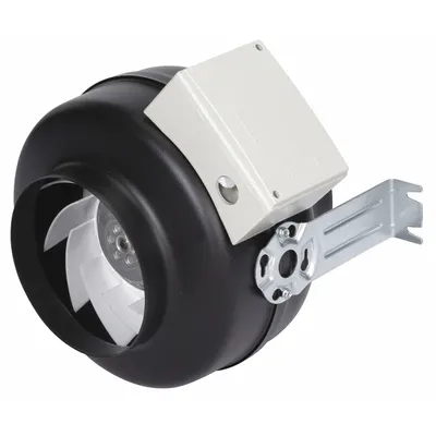 Dayton In-Line Duct Fan: 1,038 cfm Max., 12 in Duct, 298.3 W, 120V AC, 1 Ph, IP54 - General Purpose Inline Duct Fans