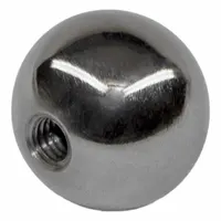 This steel ball knob features a 1.38 in diameter and a 5/16"-18 threaded hole with 0.63 in thread length. It provides a comfortable grip for manual adjustment on machinery, valves, levers, and other hand-operated mechanisms