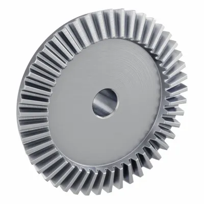 KHK GEARS Bevel Gear: Straight, Gear Ratio 3, Module m 1.5, 45 Teeth, Stainless Steel - Straight Teeth Metric Bevel Gears & Pinions