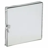 Duct Access Door: 10 in x 10 in, 24 ga, Steel, Single Cam, Tab-In Hinge, 10 in Observation Port Ht