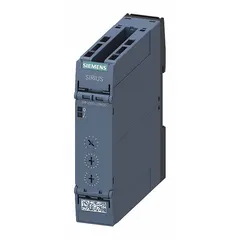 DIN-rail mounted time delay relay with pulse (delayed/instantaneous) function. Input voltage 12 to 240V AC/DC. Contact rating 3 A at 24/250/400V AC. 10 terminals. Suitable for timing and pulse control in industrial automation panels.