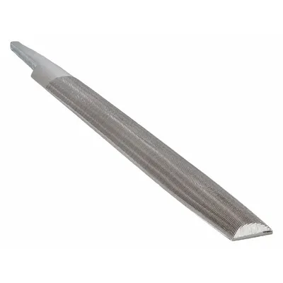 WESTWARD Machinists File: Double-Cut, Safe Edge Cut, Second Cut, 8 in Lg without Tang - Double-Cut Half-Round Files