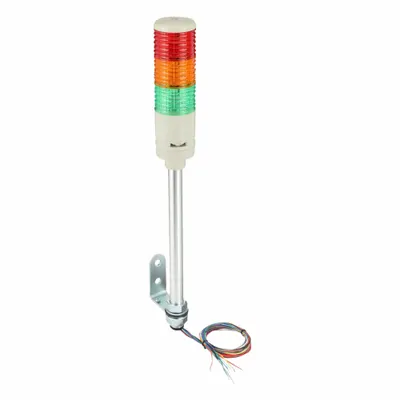 SCHNEIDER Tower Light Assembly: 3 Tier, Green/Orange/Red, Sounder Tier Included - Three-Tier Tower Light Assemblies