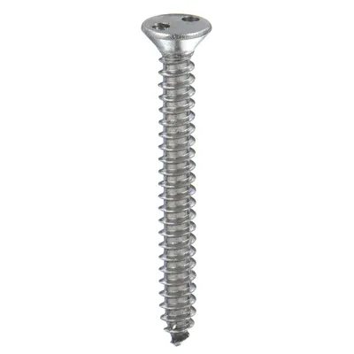 TAMPER-PRUF SCREW Sheet Metal Screw: #8 Size, 1 in Lg, Stainless Steel, Plain, Spanner, Flat - Flat Head Sheet Metal Screws