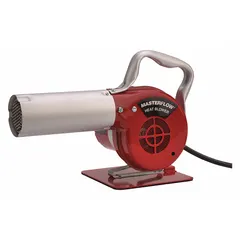 This 240V AC heat blower delivers a fixed 500°F output at 7.3A. The loop handle design and three-prong plug support continuous-duty use. Typical applications include shrinking tubing, bending plastics, drying components, and loosening adhesives in maintenance and repair settings.