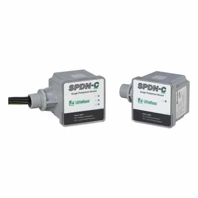 LITTELFUSE Surge Protection Device: Single Phase, 240/120V AC, 180 V AC, Polycarbonate - External Surface-Mount SPDs