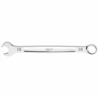 MILWAUKEE Combination Wrench: Steel, Chrome, 28 mm Head Size, 14 3/8 in Overall Lg, Std (MPN 45-96-9528)