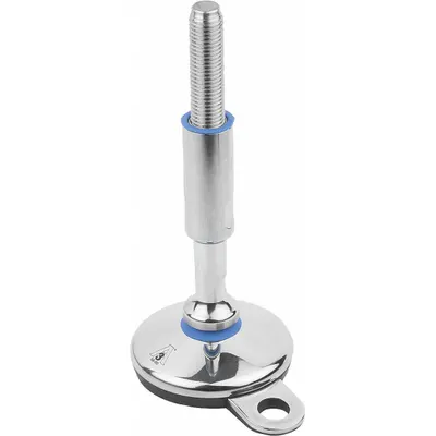 KIPP Male-End Leveling Mount: Swiveling Stud, M20 Thread Size, 100 mm - Hygienic Male Leveling Mounts