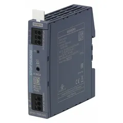 Single-phase DIN rail mount DC power supply with plastic housing. Accepts 120 to 230 V AC input and delivers a rated output power of 31.2 W at 1.3 A. Suitable for providing regulated DC power to industrial control panels, automation systems, and process instrumentation.