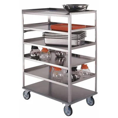 LAKESIDE Banquet Cart: 500 lb Max Load Capacity, 4 Shelves, 22 1/4 in Overall Wd - Banquet Carts