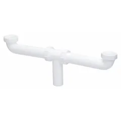 APPROVED VENDOR 35393 Plastic Drain Tee, 1-1/2 in Slip, White, 16 in L, with Baffle