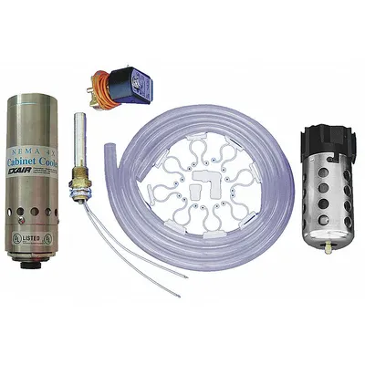 EXAIR Vortex Tube Enclosure Cooler: NEMA 4, 8 cfm Max Flow Rate, 550 BtuH Cooling Capacity - Vortex Tube Cabinet & Enclosure Coolers