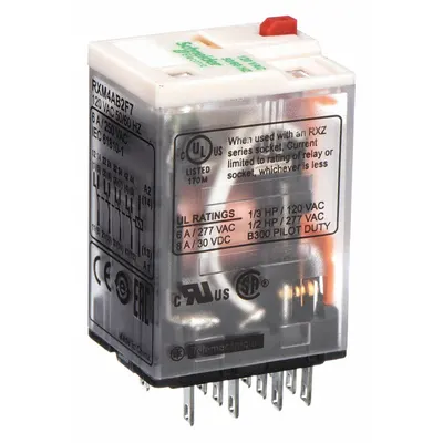 SCHNEIDER General Purpose Relay: Socket Mounted, 6 A Current Rating, 120V AC, 4PDT - Socket-Mounted Relays