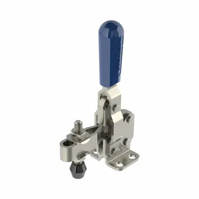 JERGENS Hold-Down Toggle Clamp: Vertical Handle, Flange Base Mounting - Standard Toggle Clamps