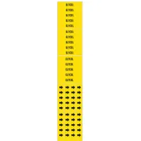 Pipe Marker: Glycol, Yellow, Black, Fits 3/4 in and Smaller Pipe O.D., 3 Pipe Markers (MPN 7121-3C)