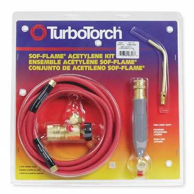 TURBOTORCH Sof-Flame Series Soft Flame Torch Kit for B Cylinders, CGA-520 - Soft Flame Torch Kits for "B" Cylinders