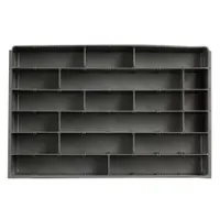 Compartment Drawer Insert: 18 in x 12 in x 3 in, 17 1/2 in x 1 7/8 in, 6 Compartments, 12 Dividers (MPN 124-95-ADLH-IND)