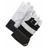 BDG Leather Gloves: L ( 9), Cowhide, Premium, Glove, Full Finger, Safety Cuff, Cotton Fleece, 1 PR (MPN 30-1-1008B)