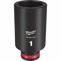 MILWAUKEE Deep Impact Socket: 3/8 in Drive Size, SAE, 1 in Socket Size, 6-Point, Deep, No Thin Wall (MPN 49-66-6129)