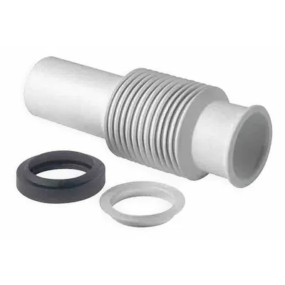 IN-SINK-ERATOR Flexible Discharge Tube, White, 1-1/2 in - Discharge Tubes for Garbage Disposals