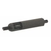 This steel installation tool is used to prewind helical inserts into right-hand fine metric threads. It is designed for thread repair or reinforcement applications where helical inserts are required