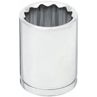 WESTWARD Socket: SAE, 1/2 in Drive Size, 13/16 in Socket Size, 12-Point, Std, Chrome, Socket