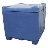 Insulated Shipping Container: 42 in x 37 in x 21 in, 3 in Insert Wall Thick, Urethane Foam, Blue (MPN HR19P)