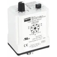 DAYTON Single Function Time Delay Relay: Socket Mounted, 12V DC, 8 A, 8 Pins/Terminals, Off Delay