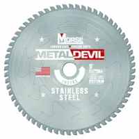 MORSE Circular Saw Blade: 9 in Blade Dia., 64 Teeth, 0.06 in Cut Wd, 1 in Arbor Size, Carbide (MPN 102742-WWG)