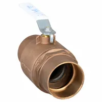 This APOLLO ball valve is a 4-inch bronze, straight, standard port valve with sweat x sweat connections and a lever handle. It is used for on/off flow control in plumbing, HVAC, and industrial piping systems where copper pipe installation is required