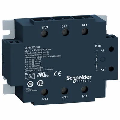 SCHNEIDER Solid State Relay: Surface Mounted, 25 A Max Output Current, SCR - Surface-Mounted Relays