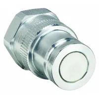PARKER Hydraulic Quick Connect Hose Coupling: 1 in Coupling Size, Steel, Nitrile, Female NPTF (MPN 71-3N16-16F)