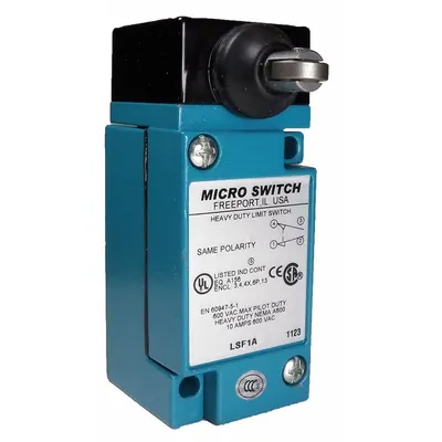 Honeywell Plug-In Limit Switch: Roller Plunger, Metallic, Momentary - Side-Mount Roller-Plunger Limit Switches