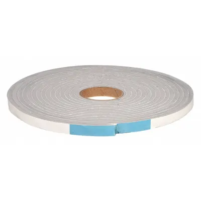 OEM Solid Rectangular Foam Rubber Seal, Self-Adhesive, Vinyl, Gray, 17 ft - Solid Rectangular Foam Rubber Seals