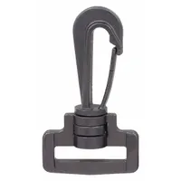 LUCKY LINE PRODUCTS Utility Spring Hook: 1 Snaps, Wire Gate, Plastic, 1/4 in Opening Size