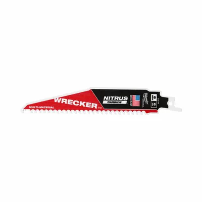 MILWAUKEE 6 in Carbide Reciprocating Saw Blade, 0.05 in Thick, 48-00-5271 - General Purpose Blades