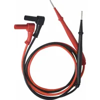 3 ft test leads with right-angle banana plug and standard probe tip, rated for current measurements up to 1 mA. Suitable for electrical testing and measurement applications such as HVAC, electrical maintenance, and field service