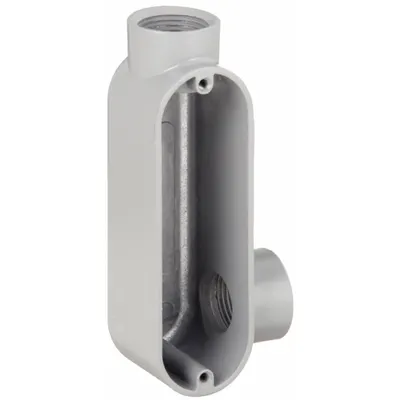 RACO Conduit Outlet Body: Aluminum, 3/4 in Trade Size, LR Body, 7.3 cu in Body Capacity - LR - 90° Elbow Type