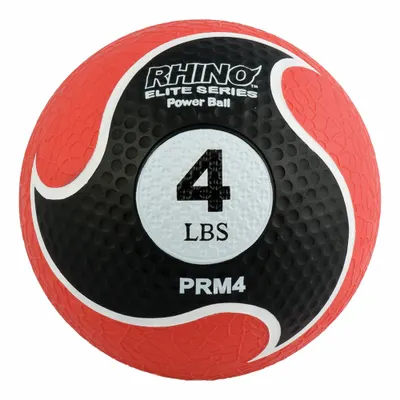 CHAMPION SPORTS Medicine Ball: 8 in Overall Dia, Red, 4 lb - Medicine Balls