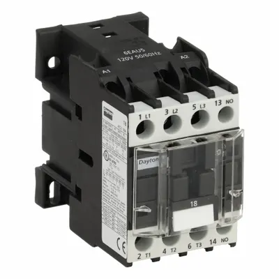 Dayton Magnetic Contactor: Non-Reversing, 3 Poles, 3NO Contacts, 18 A - Non-Reversing IEC Contactors