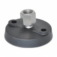 JW WINCO Female-End Leveling Mount: Swivel Boltless, Glass Filled Nylon, M10 Thread Size, 80 mm Base (MPN 10NWP8N)