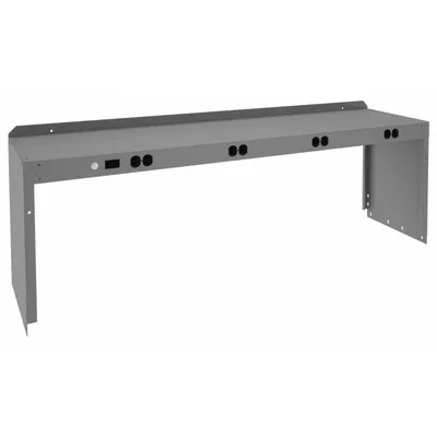 TENNSCO Electrical Shelf Riser: 60 in Overall Wd, 15 in Overall Dp, Gray, Carbon Steel - Risers for Workbenches